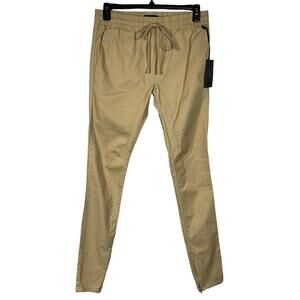 Pacsun Mens Medium LONG Pants Pull-On Elastic Waist Ankle Zip Stretch Drawstring